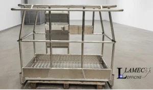 Cestello alluminio biposto con gradini laterali su misura