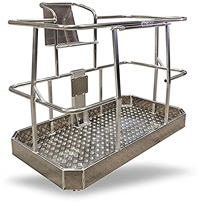 Cestello Navicella in alluminio porta persone realizzata da Lamec Officine Sogliano (FC)