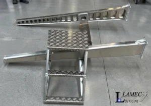 Prolunga in alluminio con scaletta per piattaforma aerea Lamec Officine (FC)